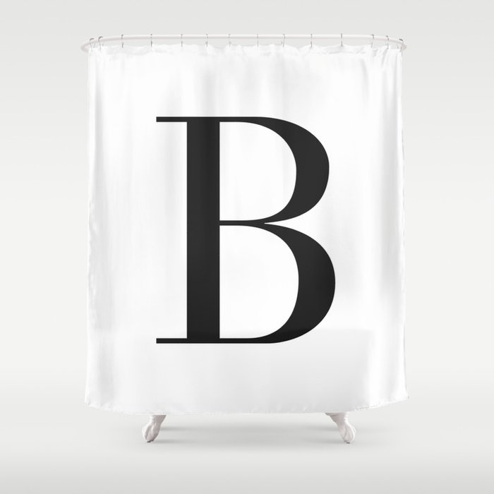 B Initial Shower Curtain By Claraivy Society6 B Initial Shower Curtain
