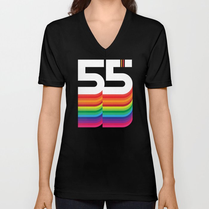 55 Years "birthday" V Neck T Shirt