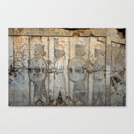 Ancient Persian Warriors Sculpture Persepolis Persia Iran Canvas Print