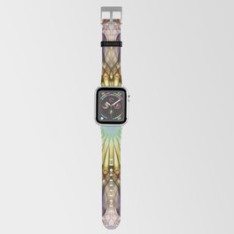 Golden and dark violet mandala Apple Watch Band