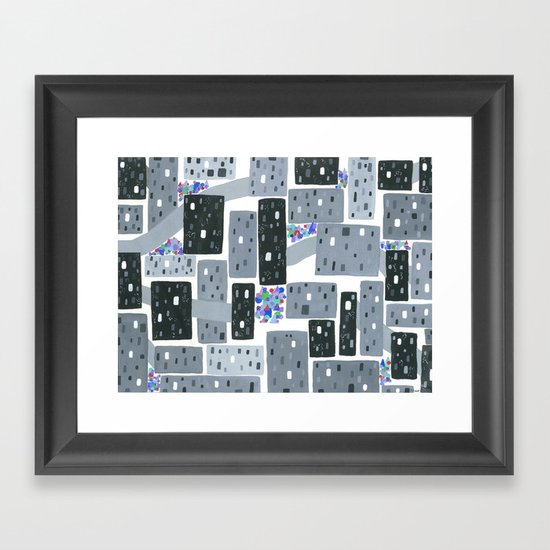 Occupy Movement Granules, Forgotten City, Metro Population < 500,000 Framed Art Print