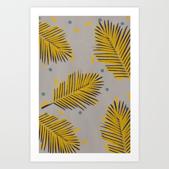 Palm leaf 1 Art Print