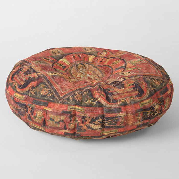 Mandala of Amogapasha Floor Pillow