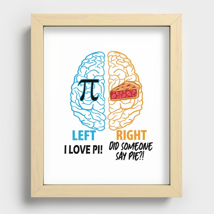 Left Brain Right Brain Pi Recessed Framed Print