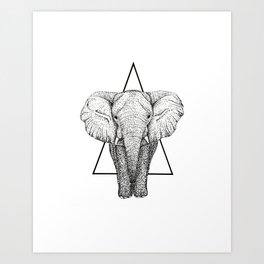 Wisdom Elephant Art Print