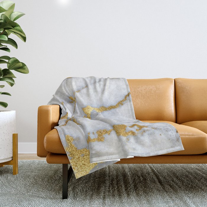Grey and gold blanket sales