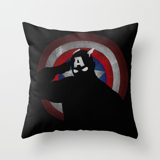 SuperHeroes Shadows : Captain America Throw Pillow