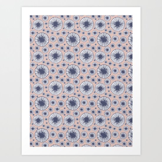 Candy Floral Pattern Art Print