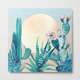 Desert Dawn Metal Print | Digital, Pop Art, Painting, Nature, Graphic Design, Drawing, Floral, Desert, Abstract, Tropical 