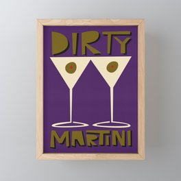 Dirty Martini Cocktail Framed Mini Art Print