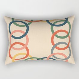Round Merge - Multi Color Rectangular Pillow