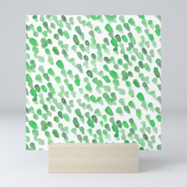 Imperfect brush strokes - green Mini Art Print