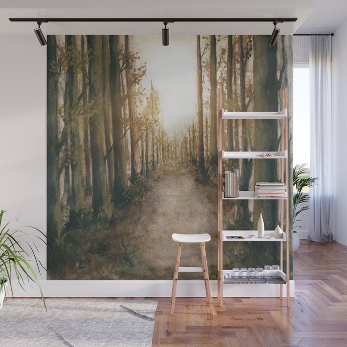 Into The Forest XI Wall Mural by Marco Gonzalez | Society6