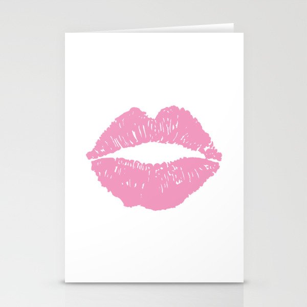 Light Pink Lips Stationery Cards