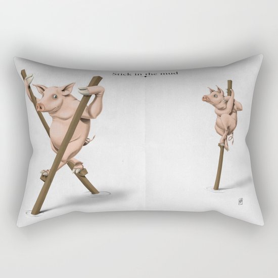 Stick in the Mud Rectangular Pillow