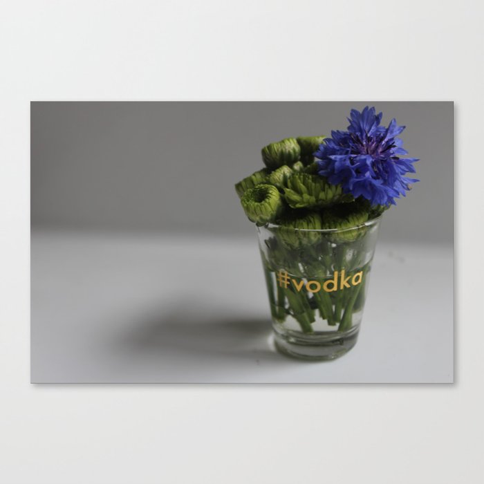 Shot Glass Flowers 001 Canvas Print