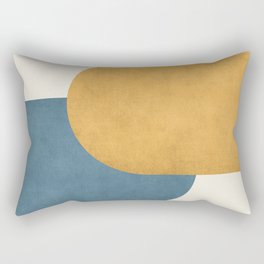 Halfmoon Colorblock - Gold Blue Rectangular Pillow