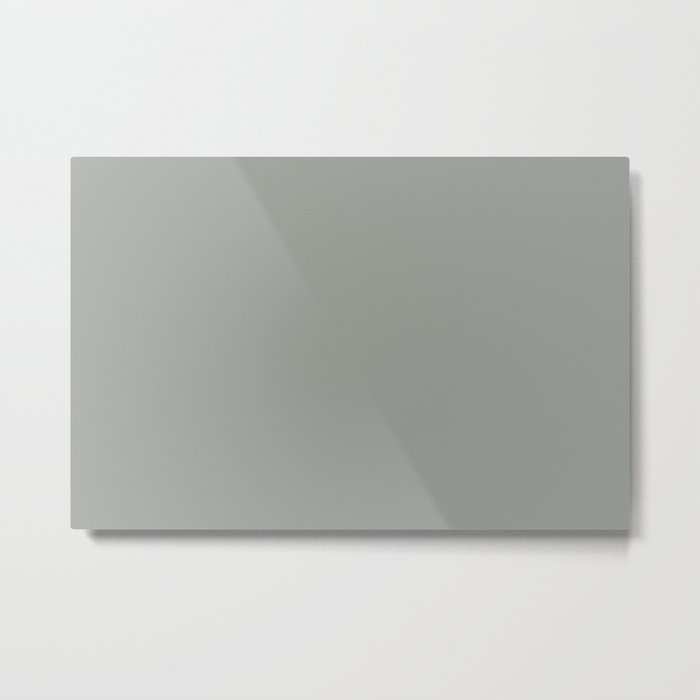 Slate Gray Solid Color Inspired by Valspar Secret Moss 5005-2A Metal Print