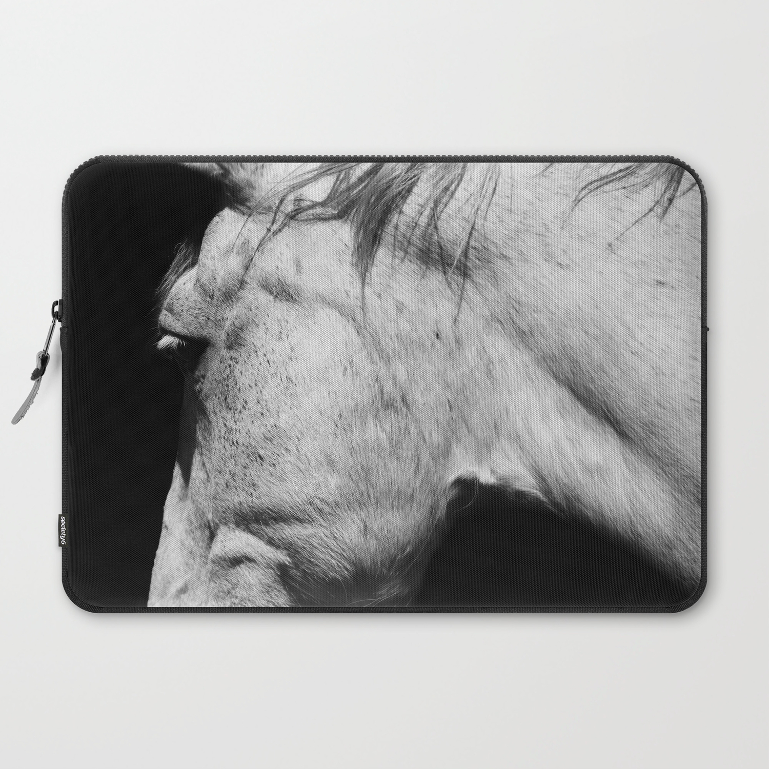 Casper Animals Horse Photography Black White Nature Laptop Sleeve By Wildhood Society6