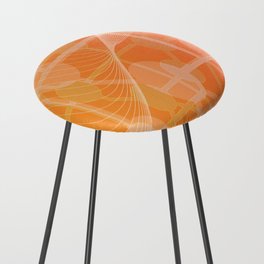 Abstract tech background design in orange. Counter Stool