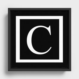 C monogram Framed Canvas