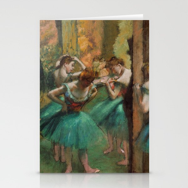 Dancers, Pink and Green by Edgar Degas, 1890 Stationery Cards