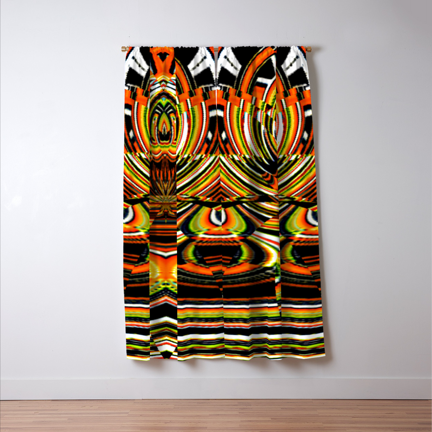 American Indian Art Abstract Blackout Curtain By Goldenviews