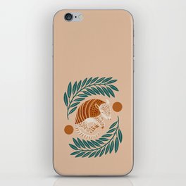 Sleepy Armadillo – Burnt Orange and Green iPhone Skin