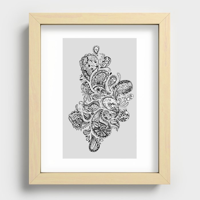 Extraterrestrial Paisley Recessed Framed Print