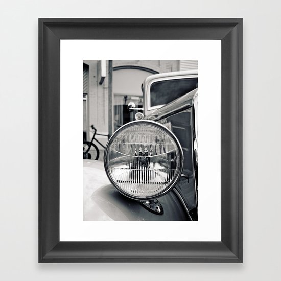 Classic headlight Framed Art Print