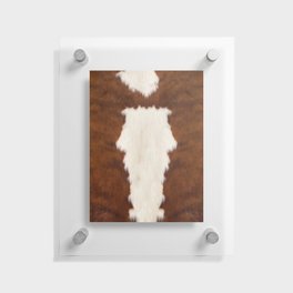 Faux Cowhide With White Spot Floating Acrylic Print