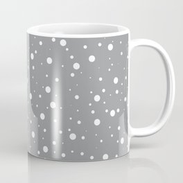 Pantone Ultimate Gray Polka Dots (white/ultimate gray) Coffee Mug
