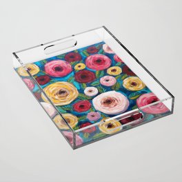 Garden Party painting Acrylic Tray