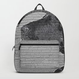 Savage and Cool, Great Dane Dog - Brick Block Background Backpack | Wonder, Animal, Dogs, Pretty, Love, Beautiful, Adore, Greatdane, Dog, Cool 