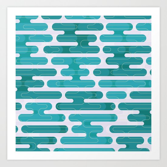 Modern japanese pattern. Art Print