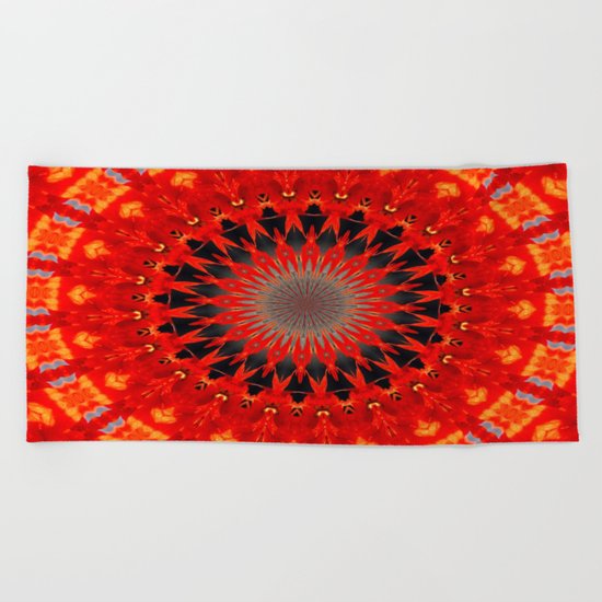 RED CIRCLE Beach Towel