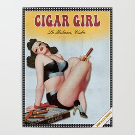 Cigar Girl La Habana  Poster