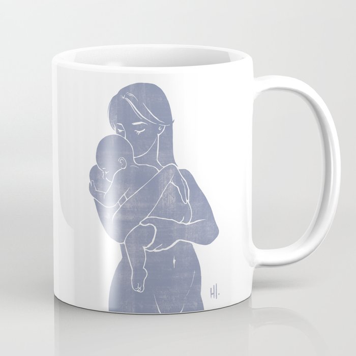 Mother and child Blue Coffee Mug
