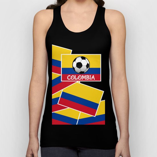 Colombia Football Unisex Tank Top