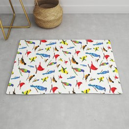 Colorful North American Bids Area & Throw Rug