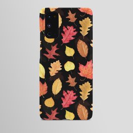 Autumn Leaves - black Android Case