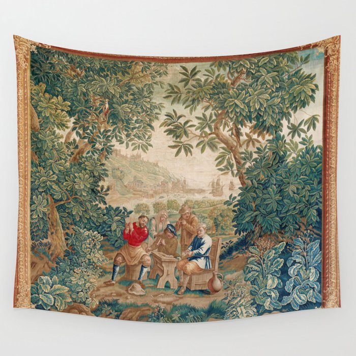 Verdure 18th Century French Tapestry Print Wall Tapestry