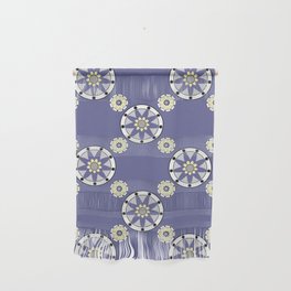 Purple Nine-Pointed Flower Pattern Wall Hanging
