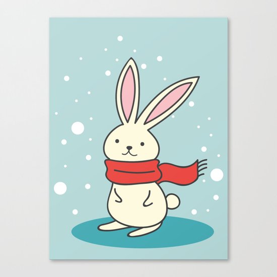 Winter Rabbit Canvas Print
