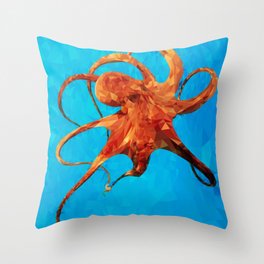 Polyoctopus Throw Pillow