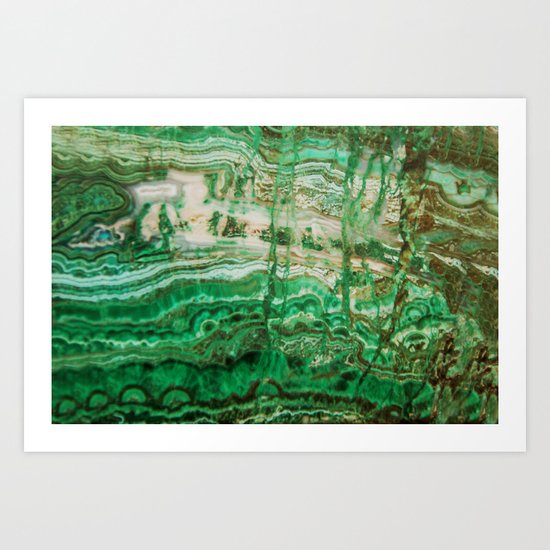 MINERAL BEAUTY - MALACHITE Art Print