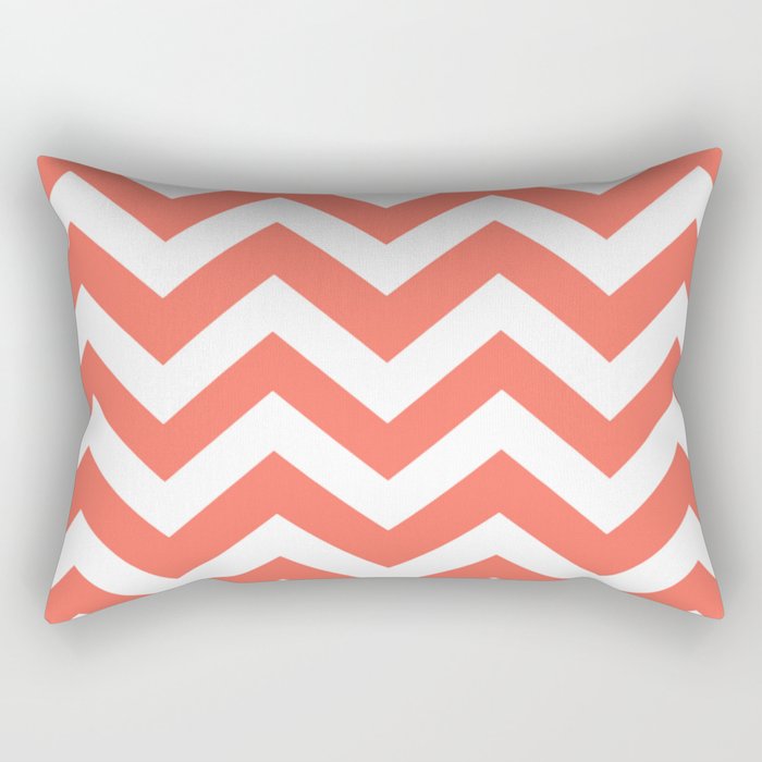 Bittersweet - pink color - Zigzag Chevron Pattern Rectangular Pillow