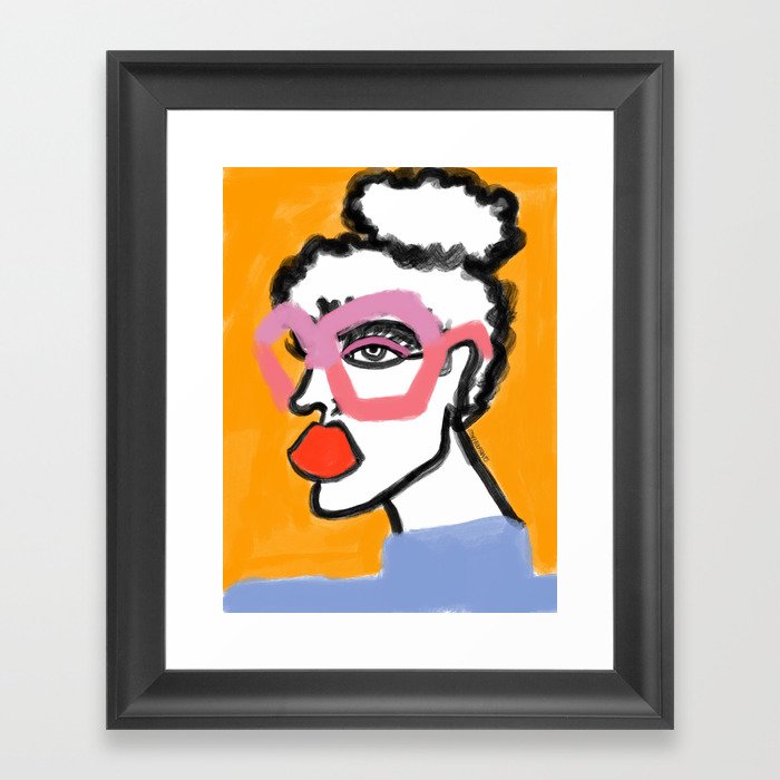 Modern Art Girl Framed Art Print