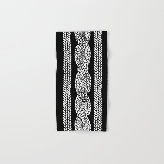 Cable Row Black Hand & Bath Towel