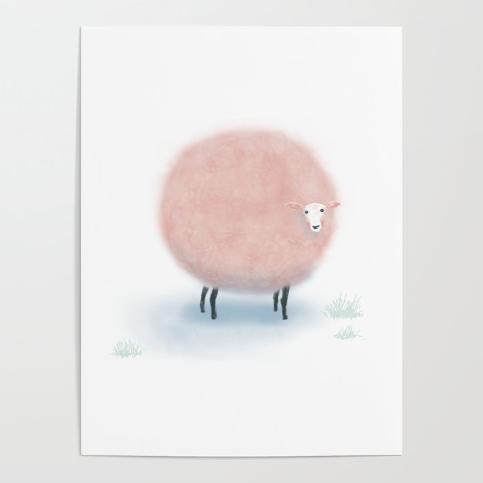 Sweet Dreams Cotton Candy Sheep Poster by mollyfergusonart | Society6